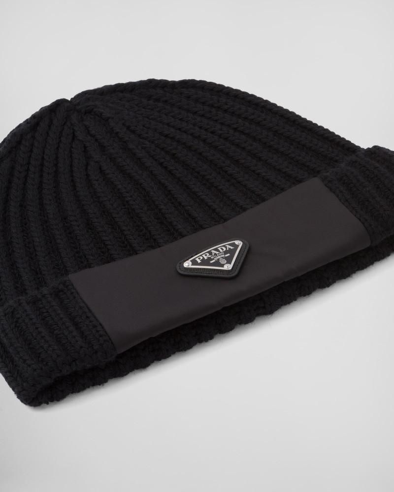 Re-Nylon gabardine and wool cap 3
