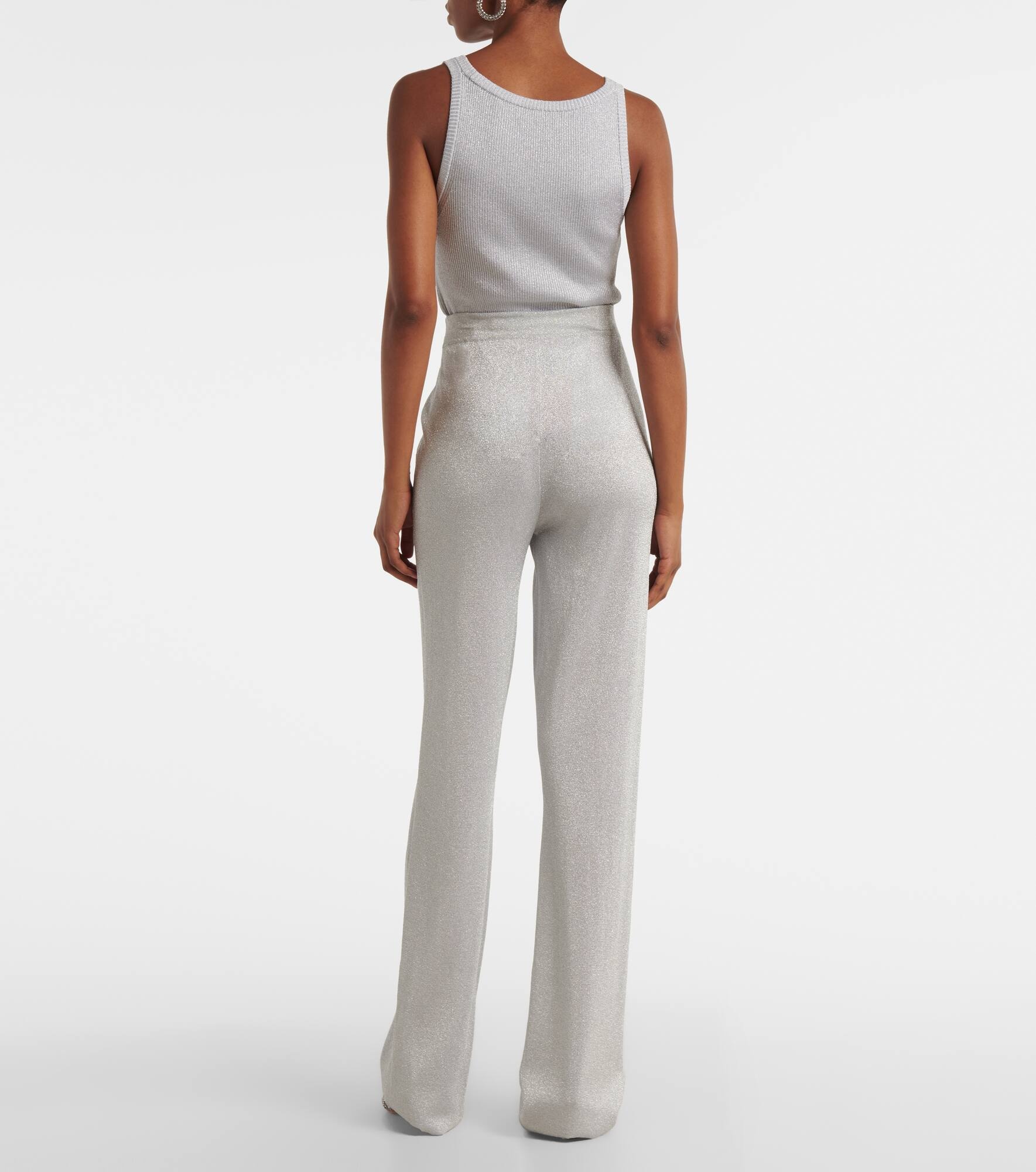 Lamé straight pants - 3