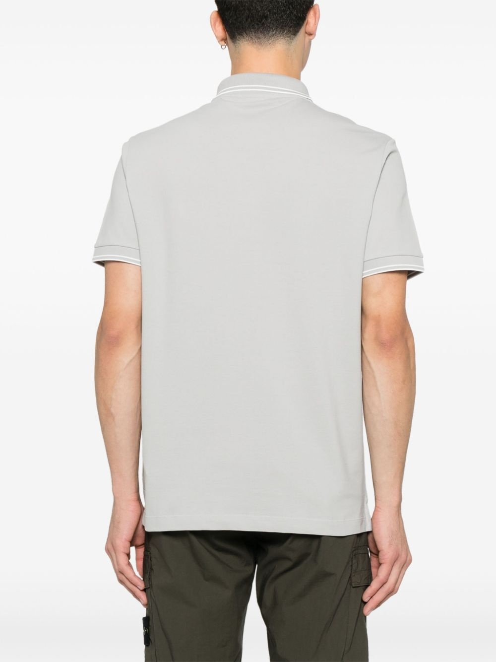 Compass-patch polo shirt - 3