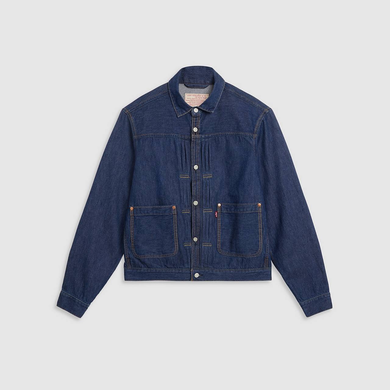 LIGHTWEIGHT PLEATED BLOUSE TRUCKER JACKET - 1