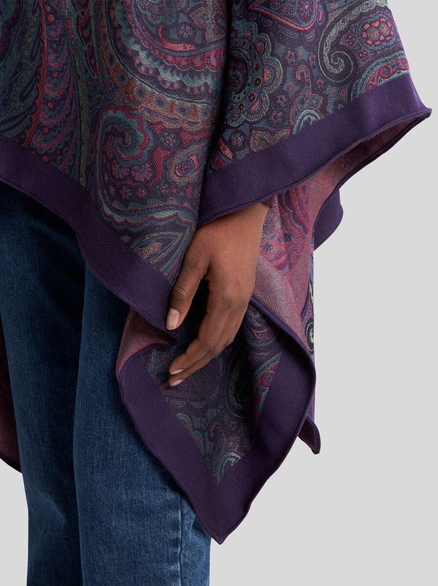 WOOL-BLEND JACQUARD CAPE - 2