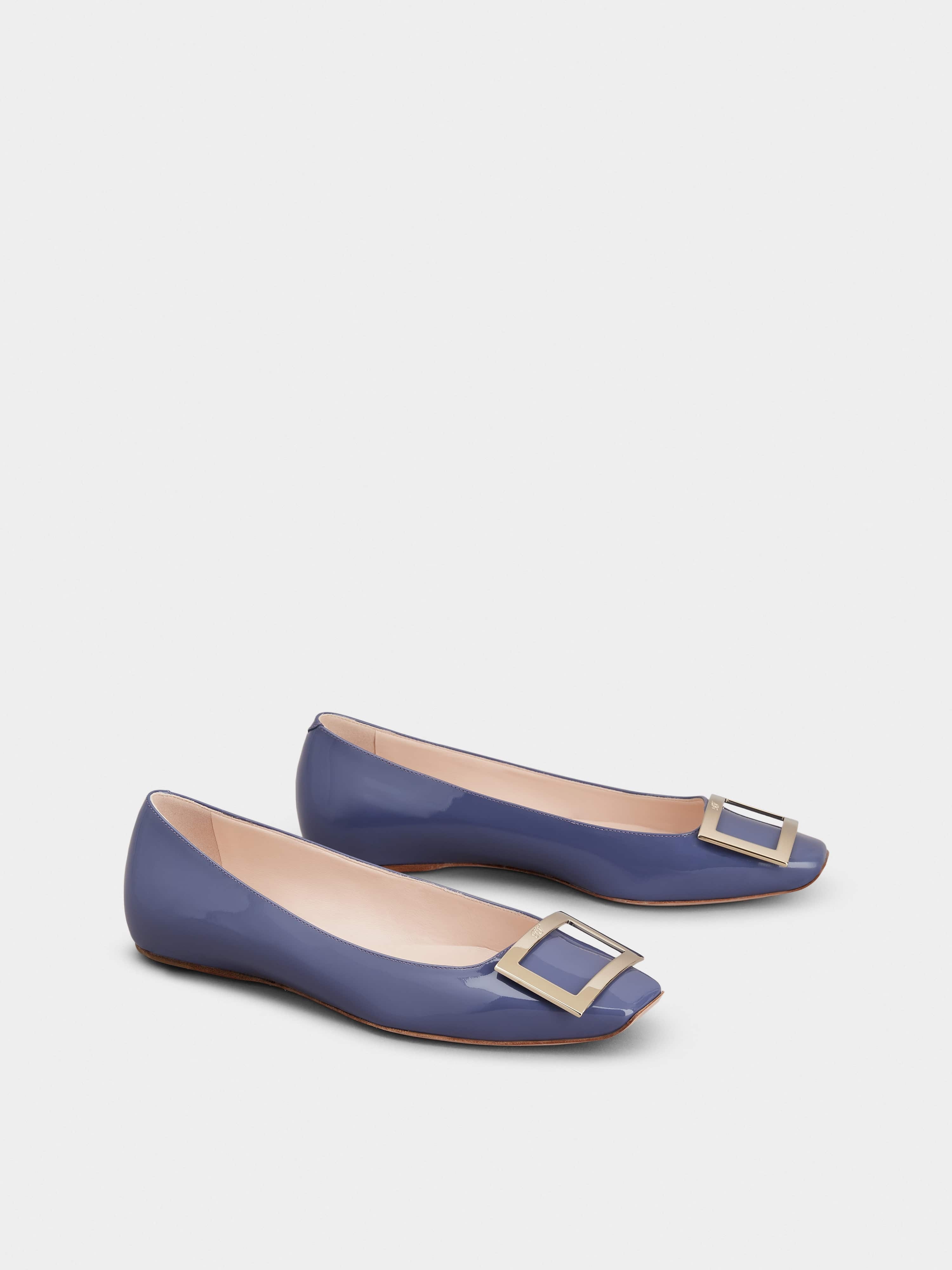 Trompette Metal Buckle Ballerinas in Patent Leather - 2