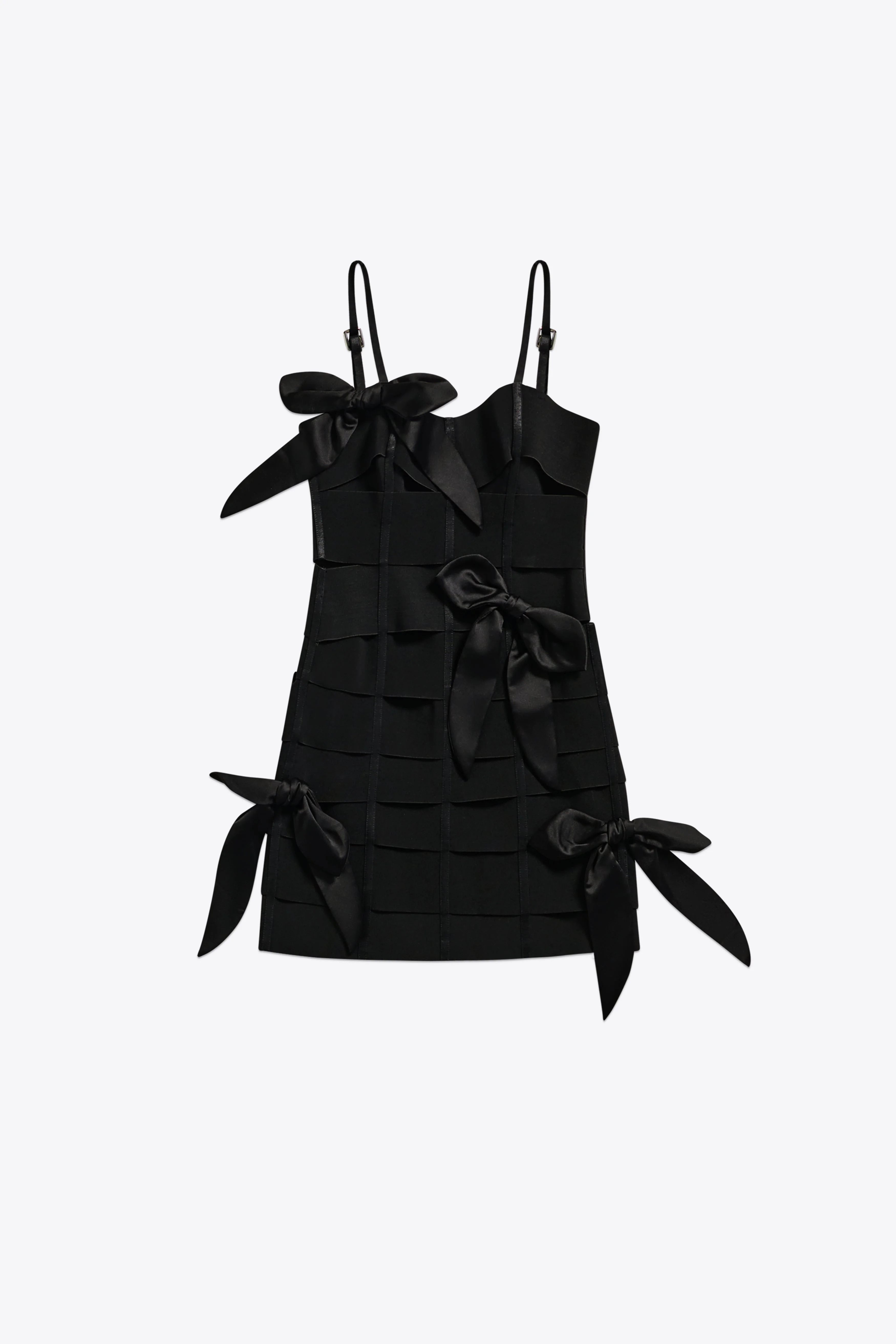 ALLOVER BOW BANDAGE MINI DRESS - 1