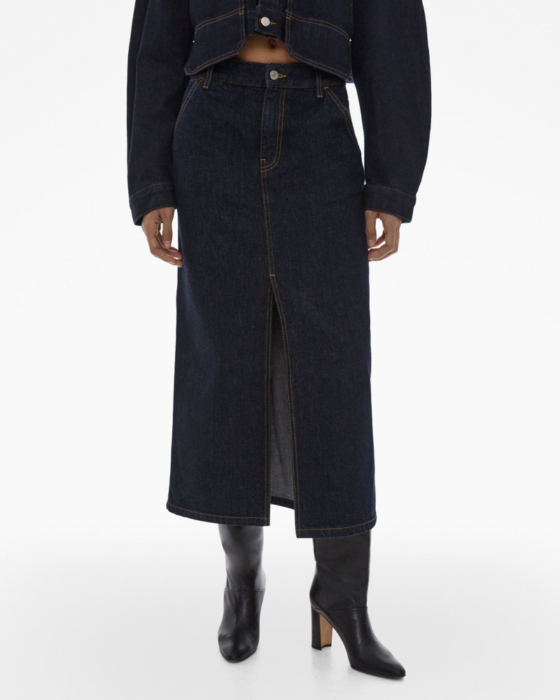 SLIT DENIM MIDI SKIRT 3