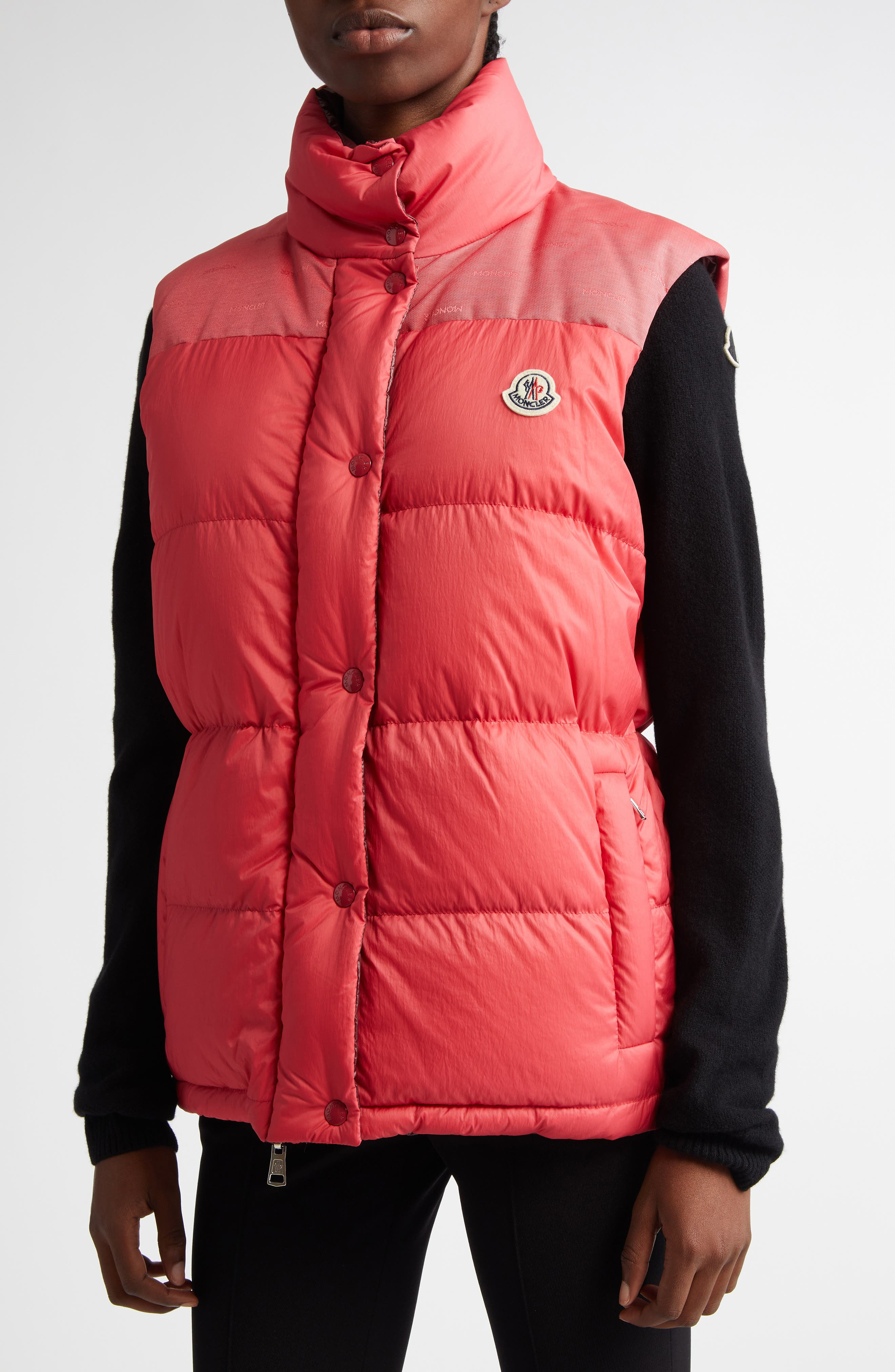 Moncler Verone Convertible Down Puffer Jacket in Red at Nordstrom - 5