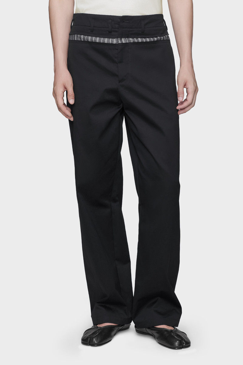 Maison Margiela Waxed cotton wide-leg trousers outlook