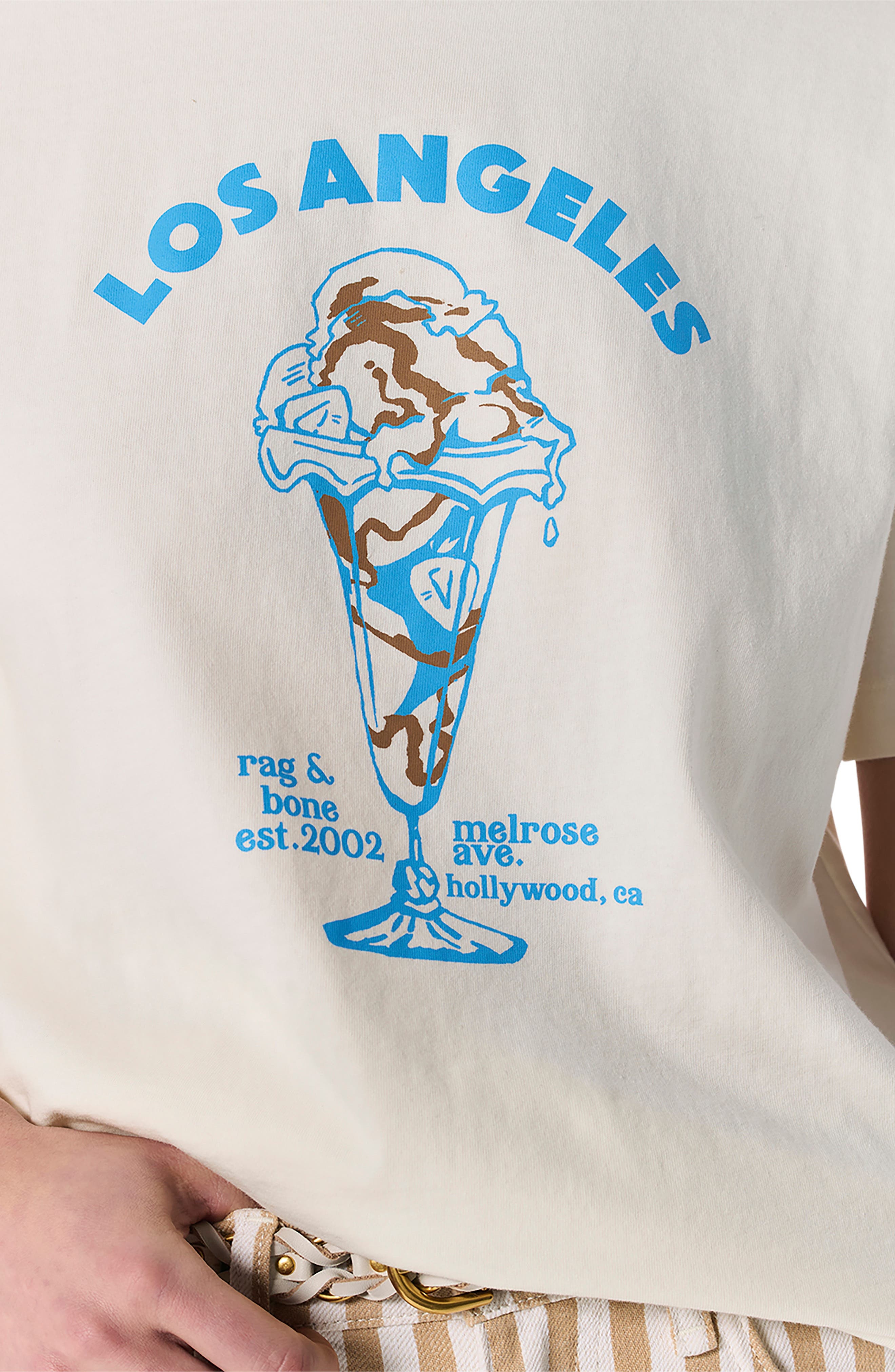 rag & bone Los Angeles Ice Cream Cotton Graphic T-Shirt in Chalk at Nordstrom - 6