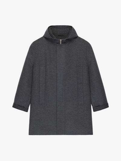 Givenchy HOODED COAT IN WOOL, CASHMERE AND SILK outlook