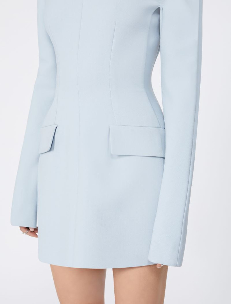 Short dress with contoured sides - KLEPSYDRA CAPSULE - LIGHT BLUE 5