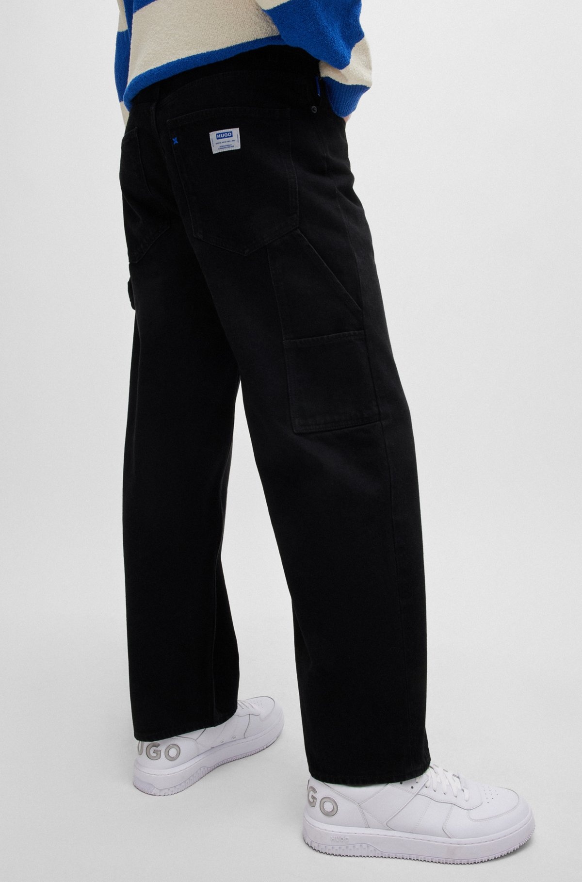 BAGGY-FIT JEANS IN COTTON DENIM - 4