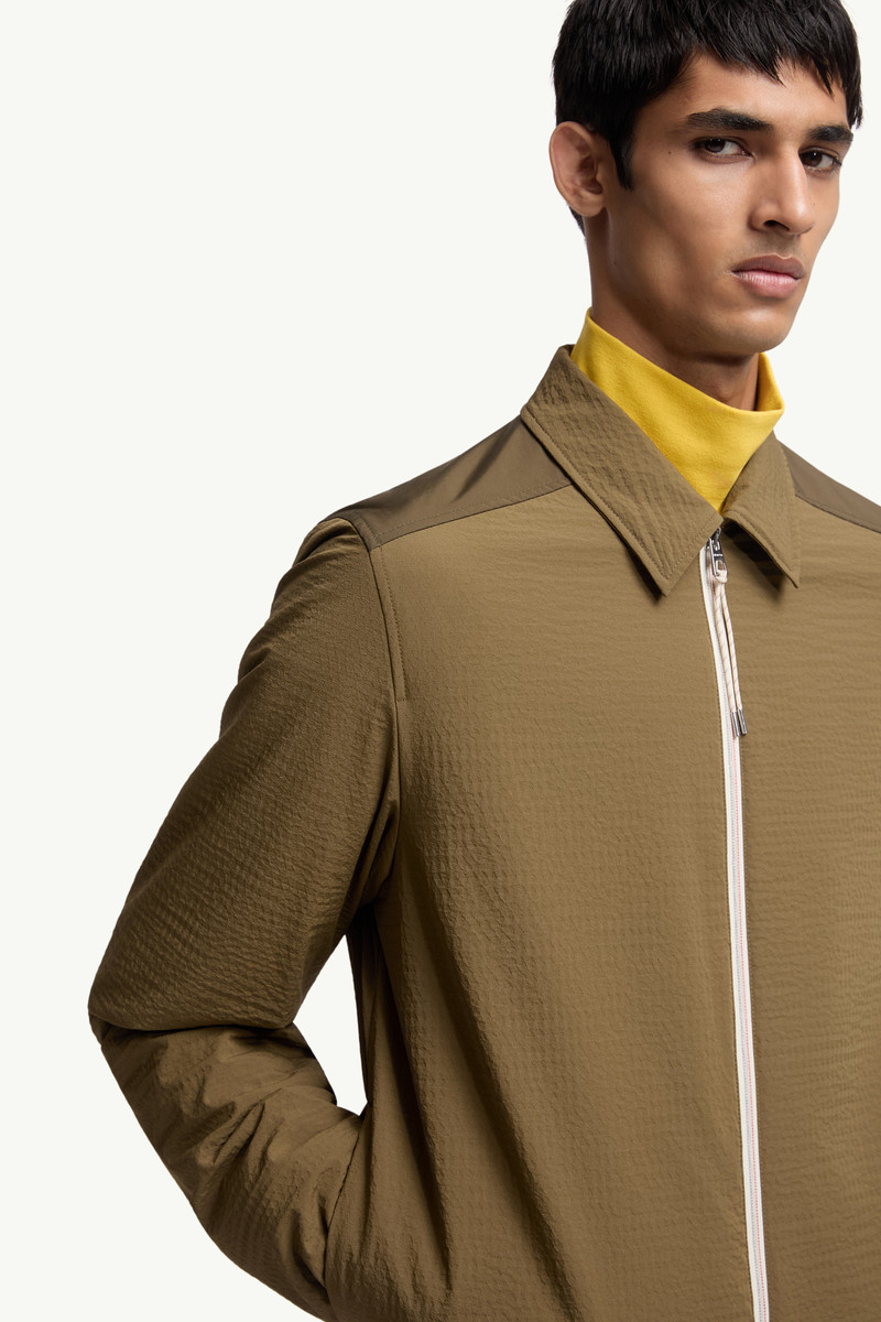Padded Seersucker Zip-Up Shirt 6