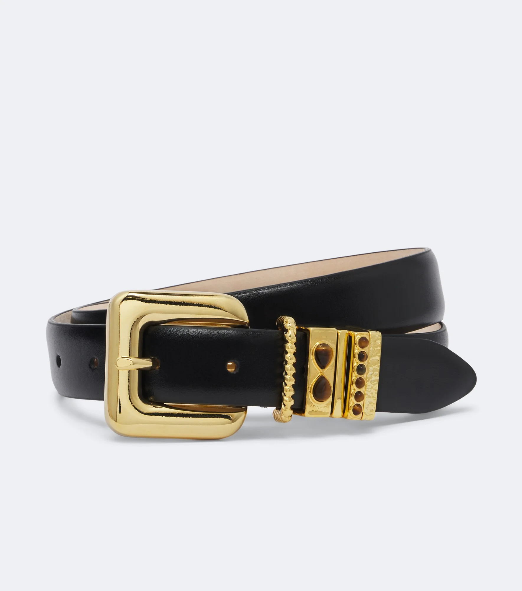 Mara embellished leather belt - 1
