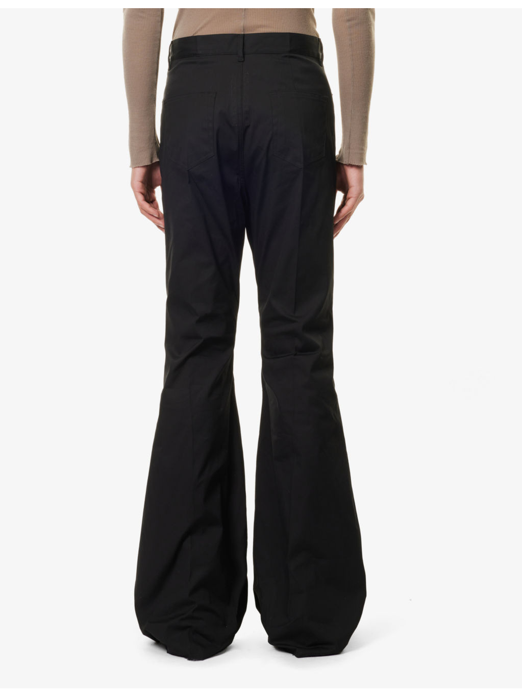 Bolan Flared-Leg Regular-Fit Stretch-Cotton Trousers - 4