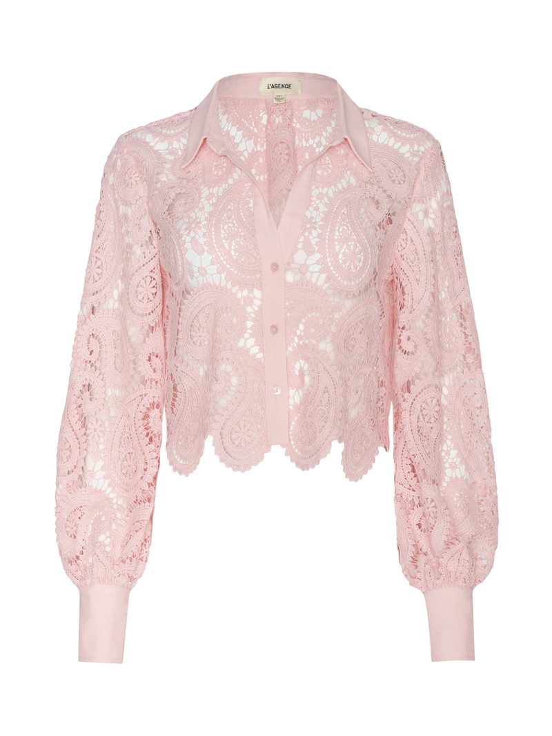 Odelia Cropped Lace Blouse 1