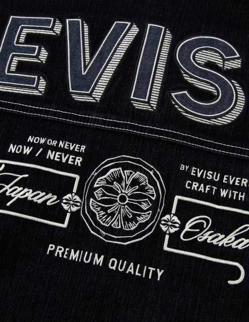 Logo Embroidery Velvet Denim Jacket 7