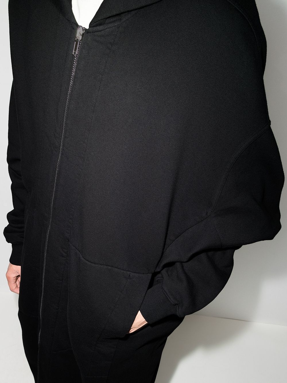 longline zip-up hoodie - 4