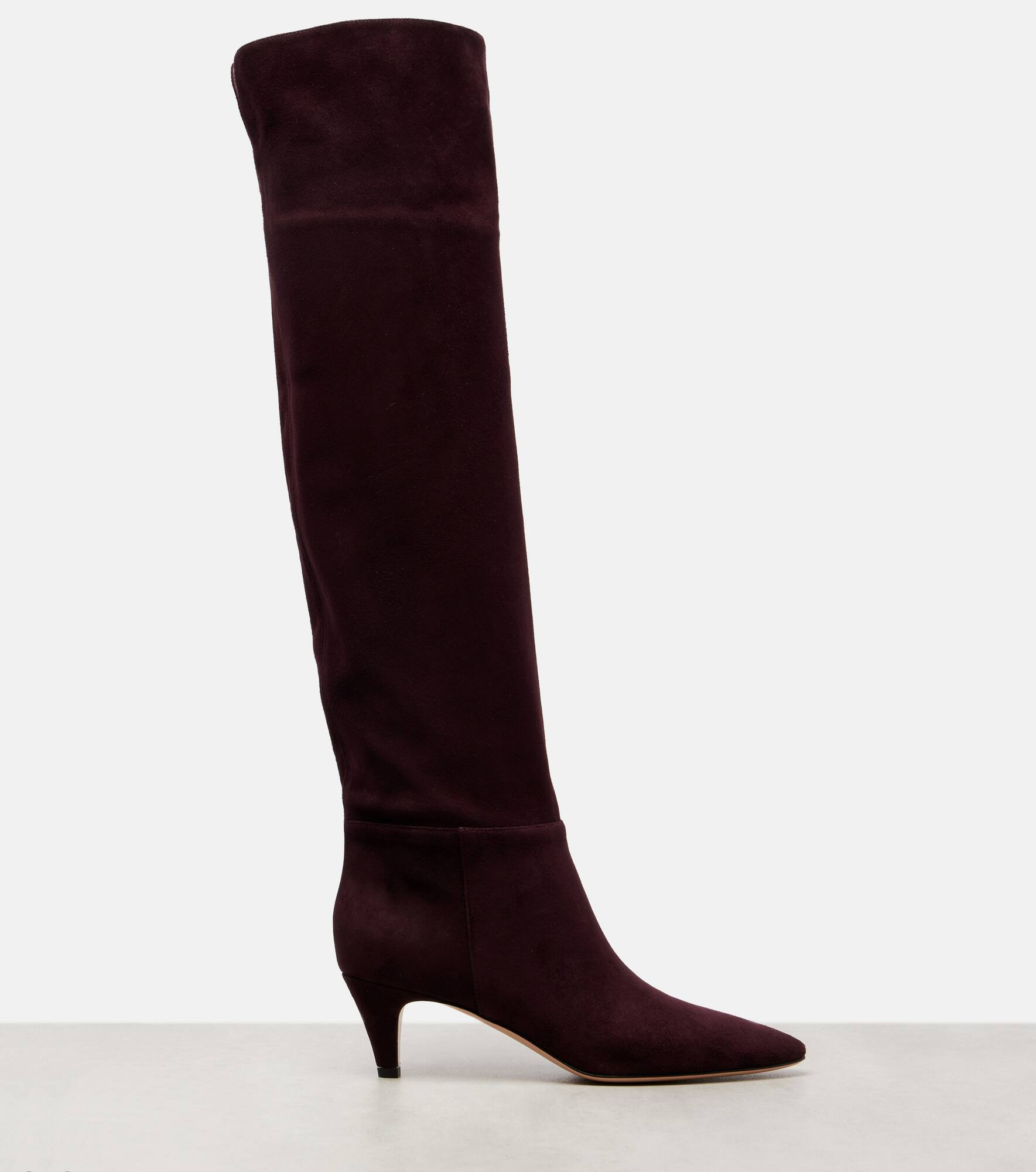 55 suede knee-high boots - 4