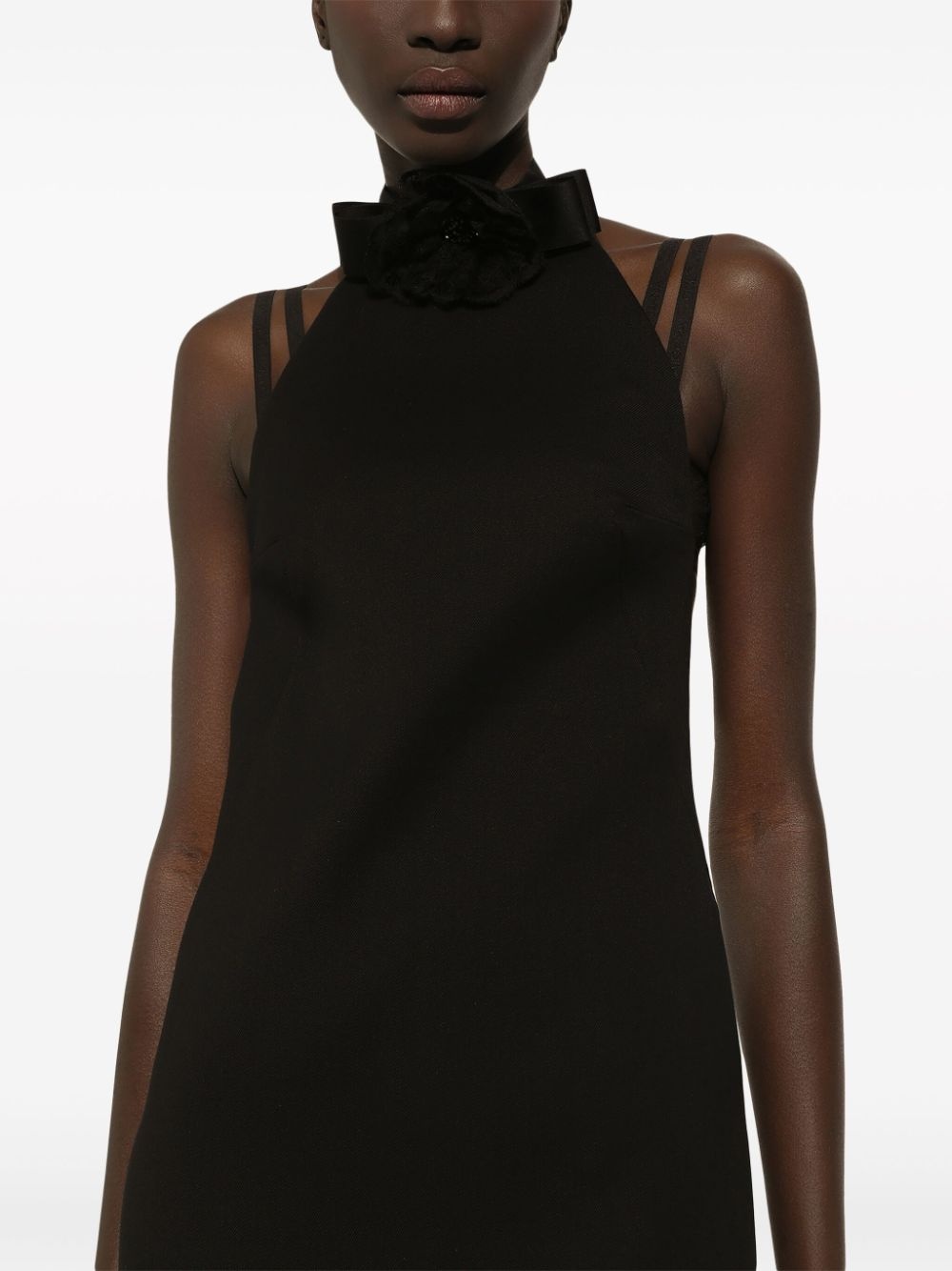 floral-appliquÃ©s sleeveless minidress - 5
