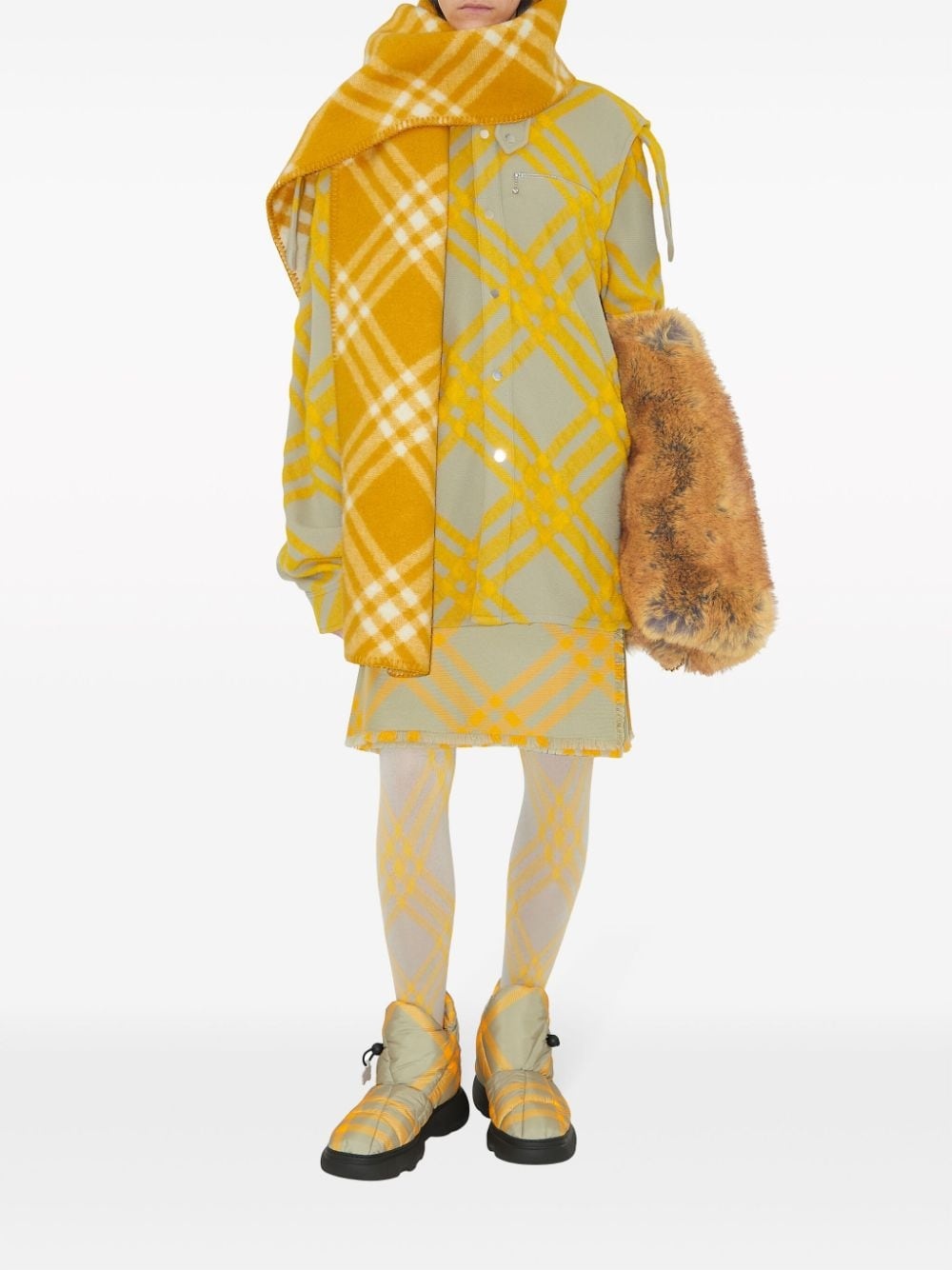 Tシャツ・カットソー Burberry FW24 Wool blend shirt with Check motif (8093314) Burberry Wool blend shirt with Check motif - Women | VIETTI