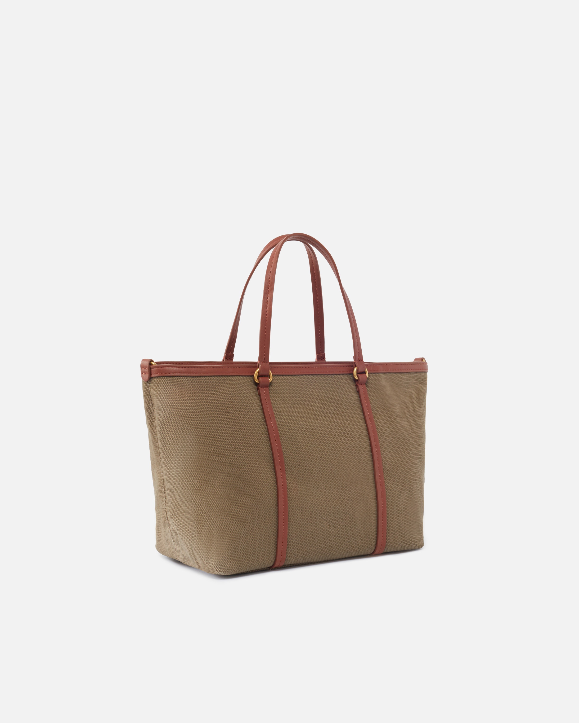 MEDIUM SHOPPER BAG IN RECYCLED CANVAS WITH TWO HANDLES - 2