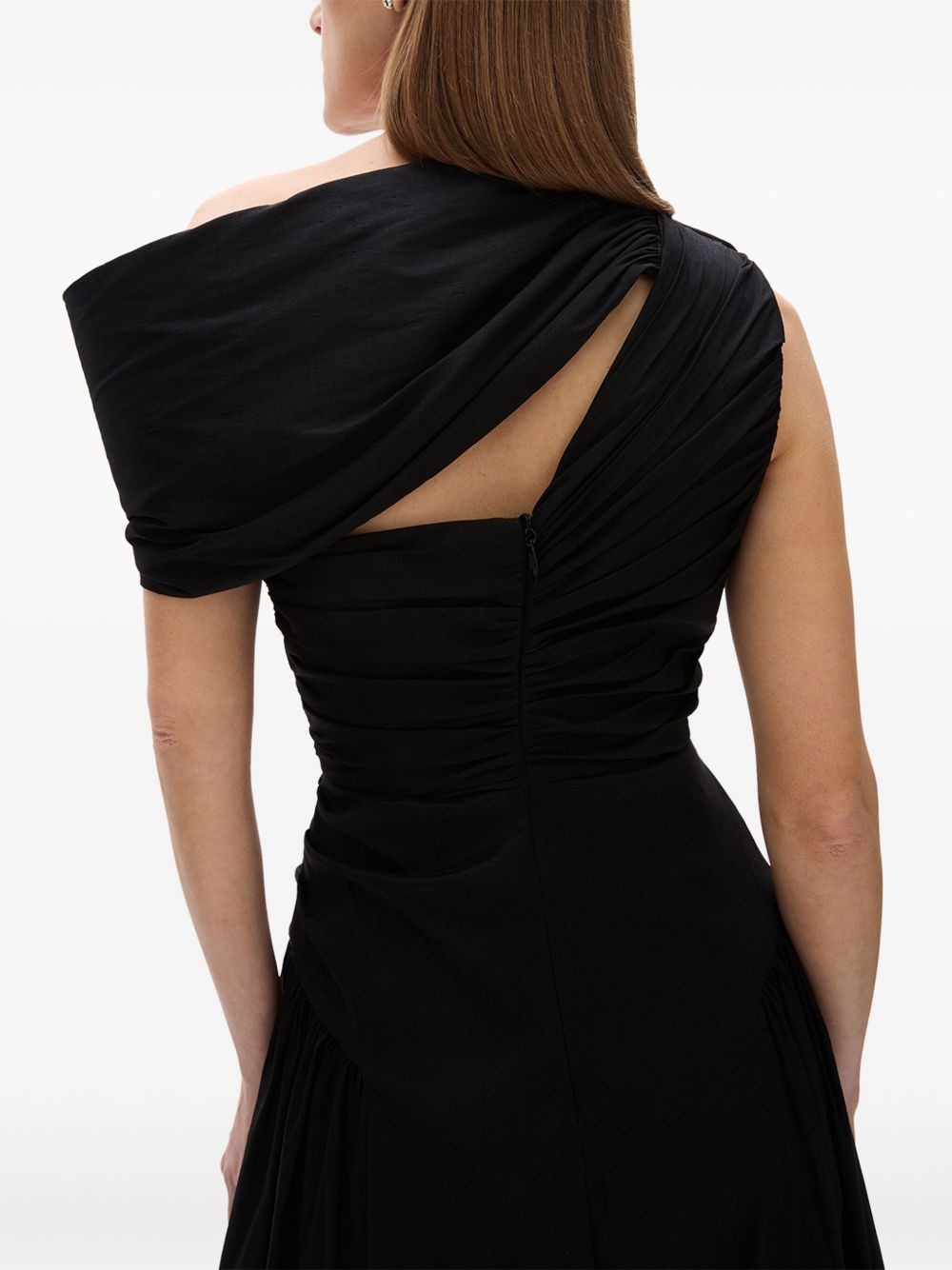 asymmetrical-detail evening dress - 7