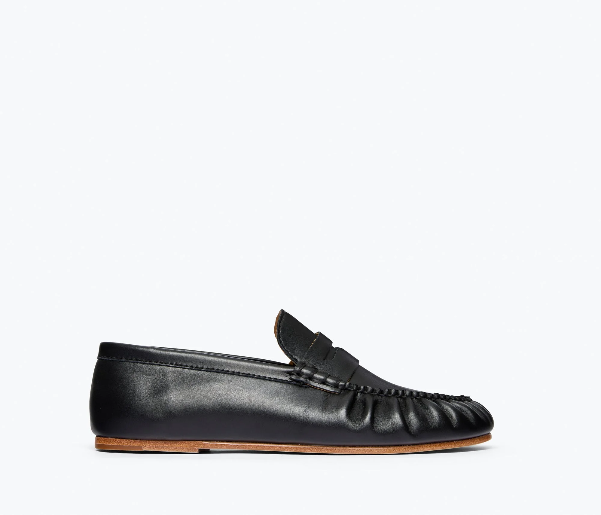 SYDNEY RUCHED PENNY LOAFER - 1