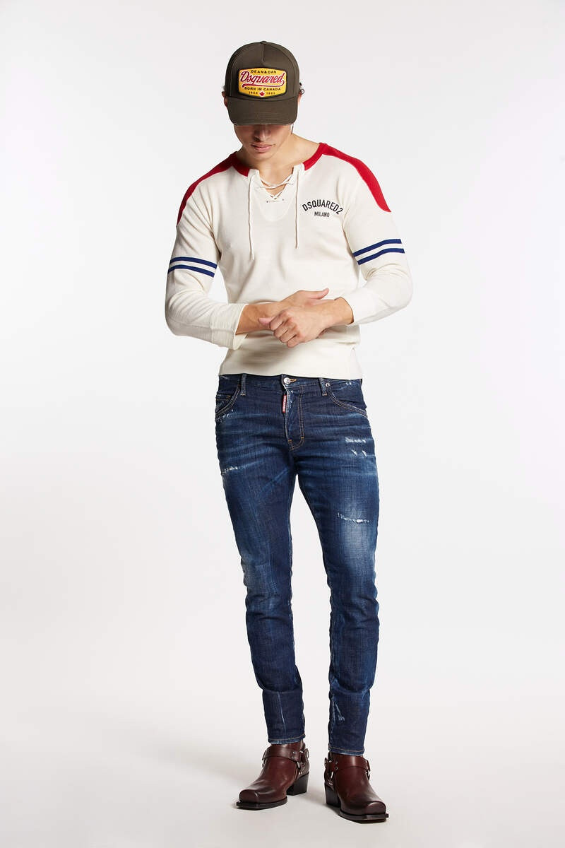 DARK EASY WASH SKATER JEANS 1