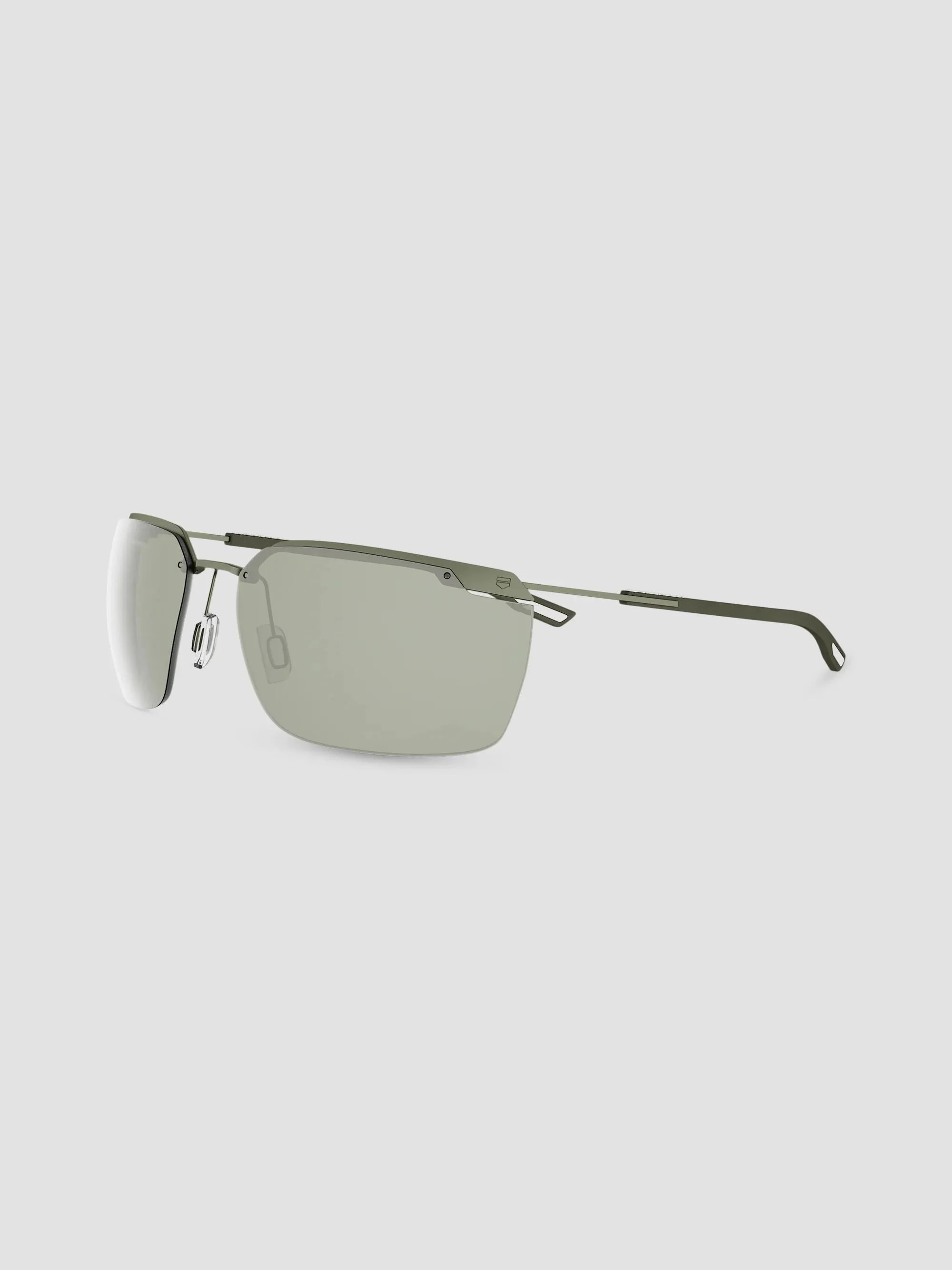 Men's Flex Rubber 69MM Geometric Sunglasses - Green - 1