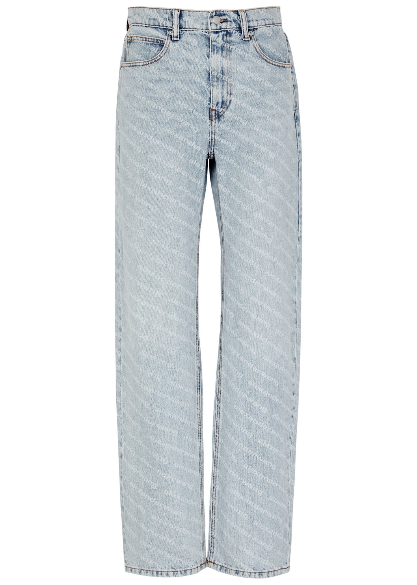 Logo-print straight-leg jeans - 1