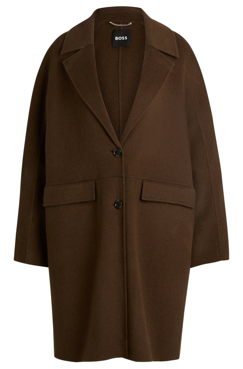 WOOL COAT WITH BUTTONED CUFFS AND SIGNATURE ACCENTS 1