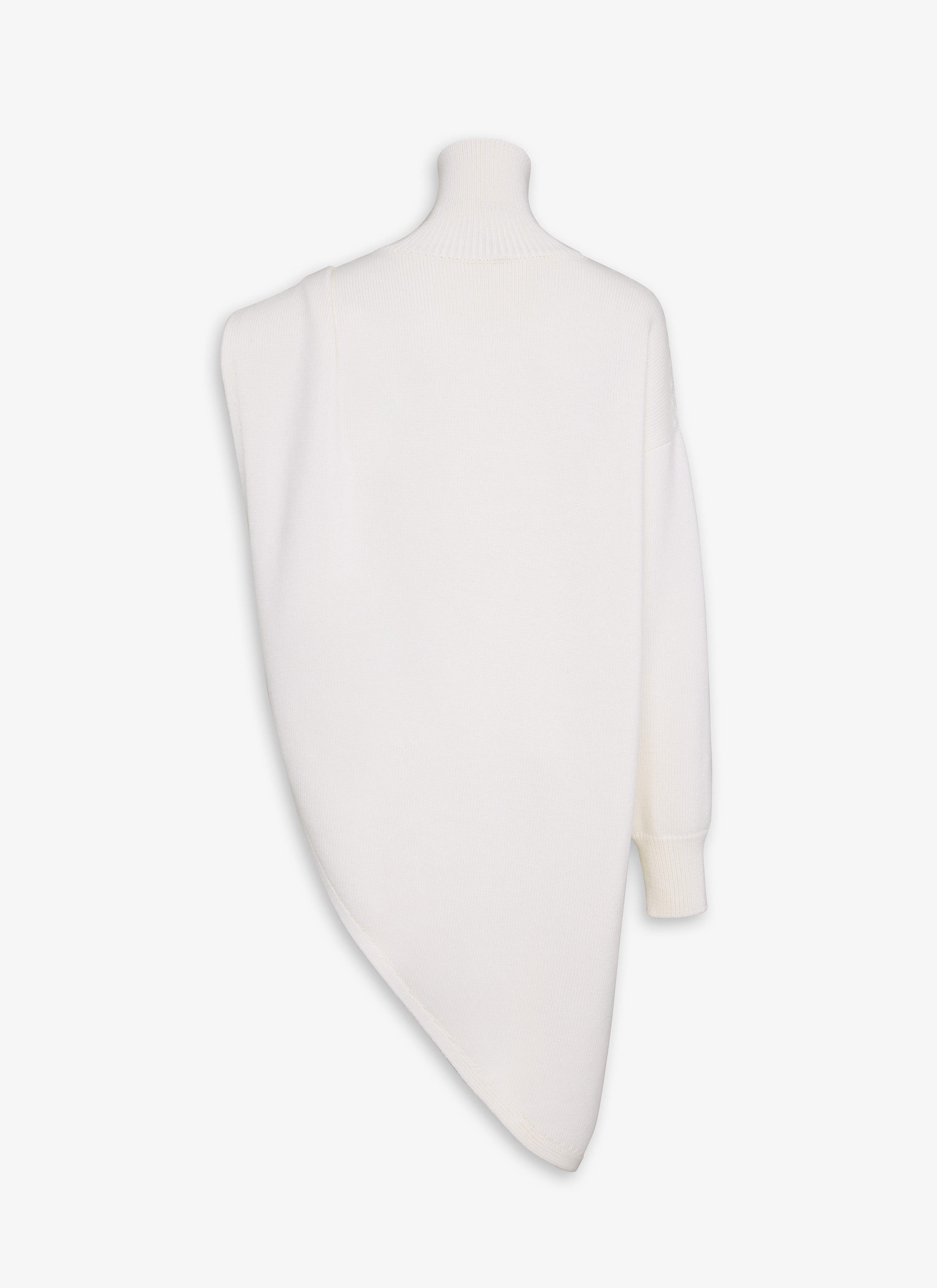 KNITTED ASYMMETRICAL CAPE JUMPER - 4