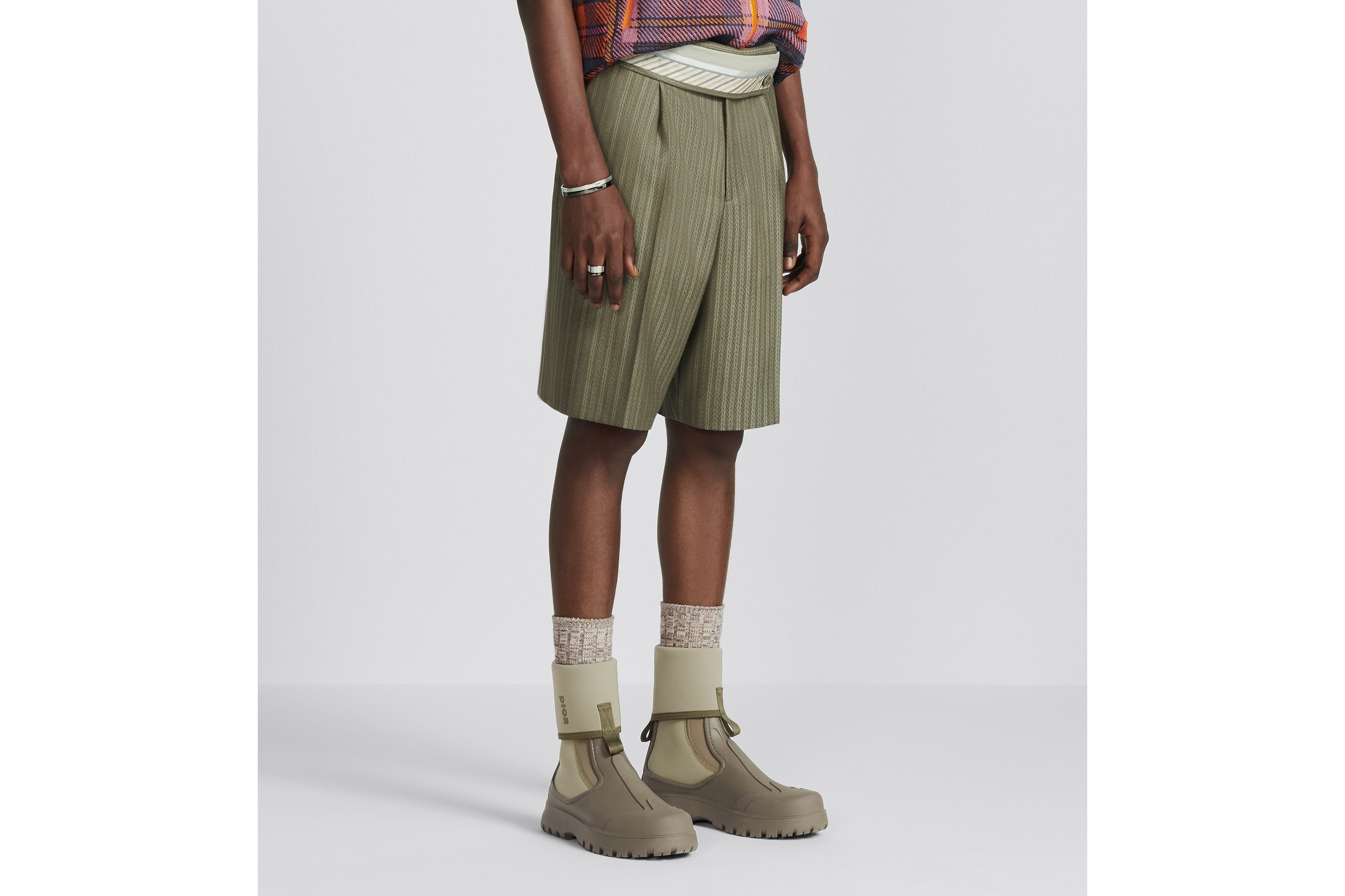 Bermuda Shorts with Turned-Down Waistband - 7