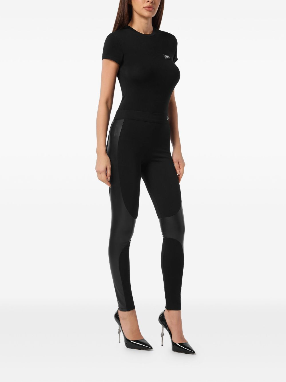 faux-leather leggings - 2