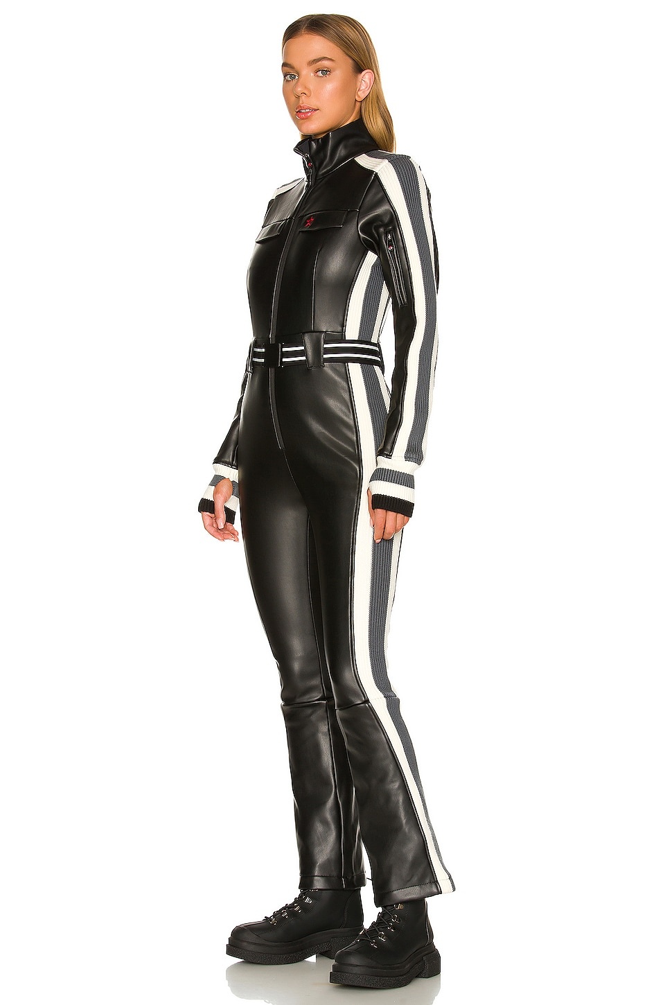 Crystal Soft Shell Faux Leather One Piece - 3