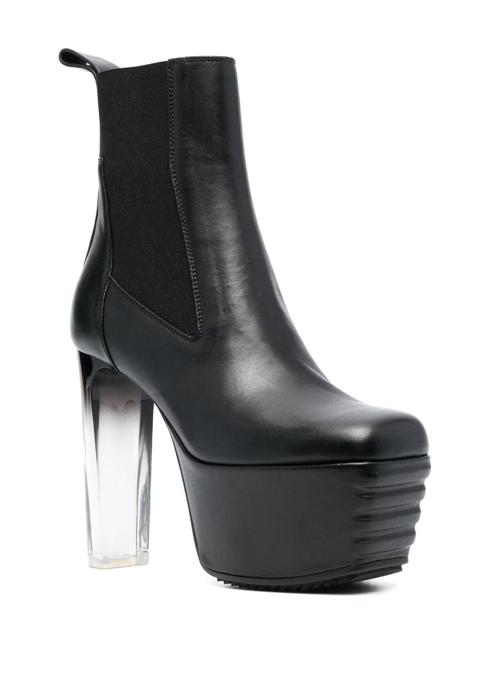 145mm leather platform boots - 2
