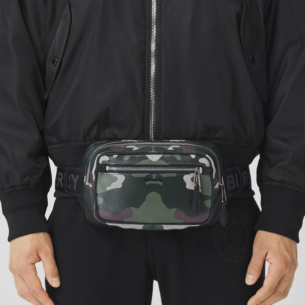 Camouflage Print Cotton Canvas Bum Bag - 3