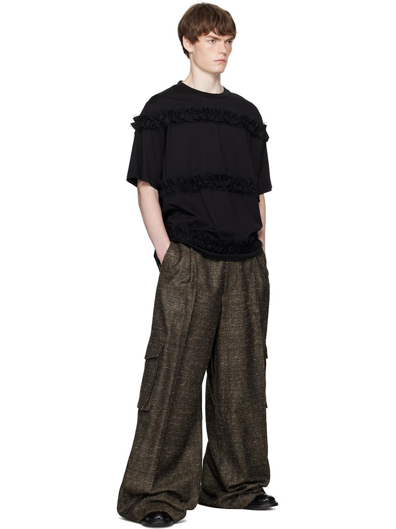 Simone Rocha Black Ruffle Frill T-shirt outlook