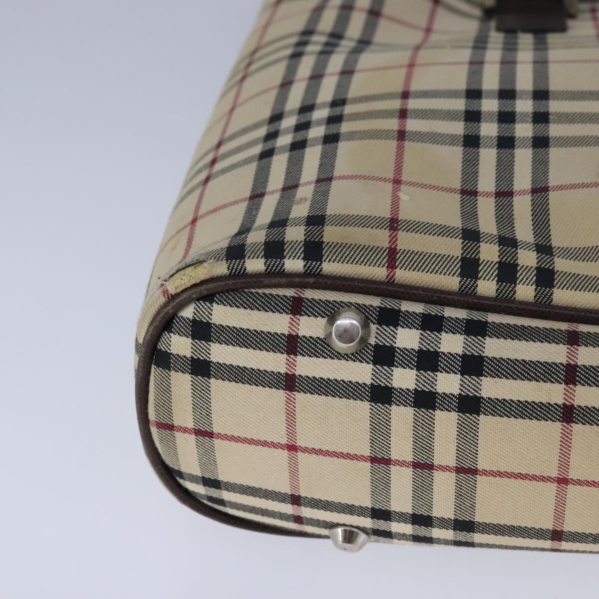 Burberry Nova Check Hand Bag Canvas Beige - 9
