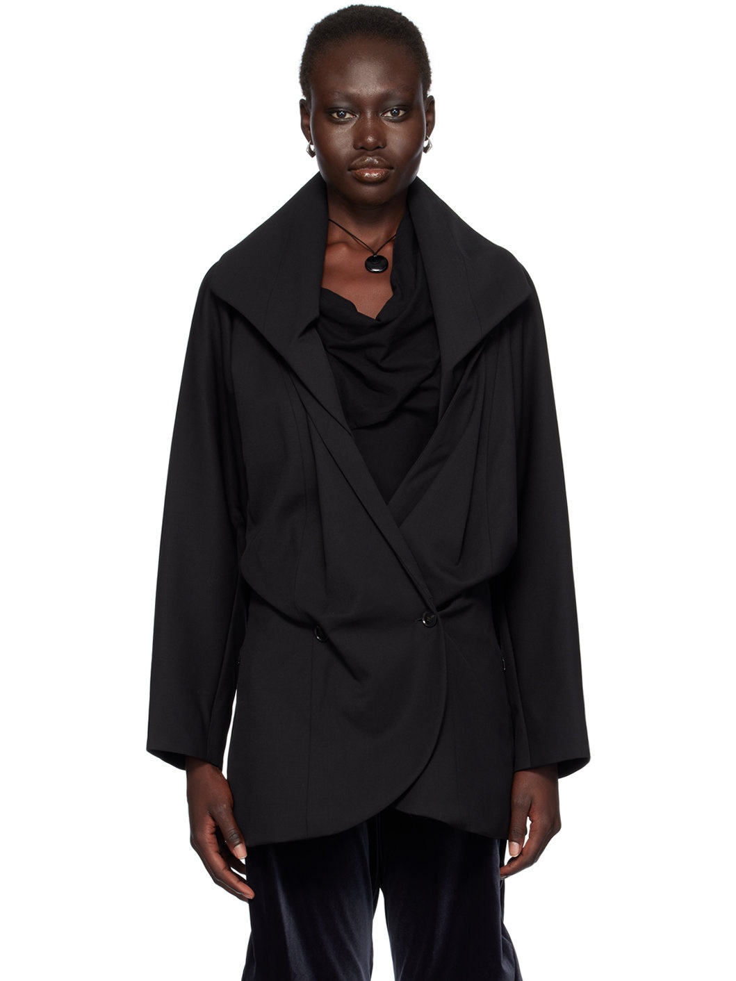 Black Venari Tailored Blazer - 1