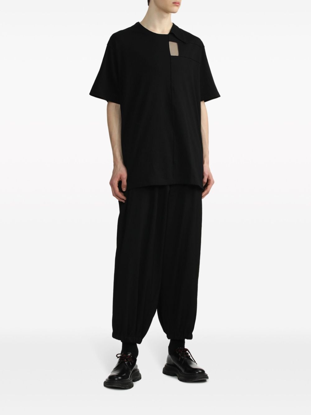 asymmetric cotton T-shirt - 2