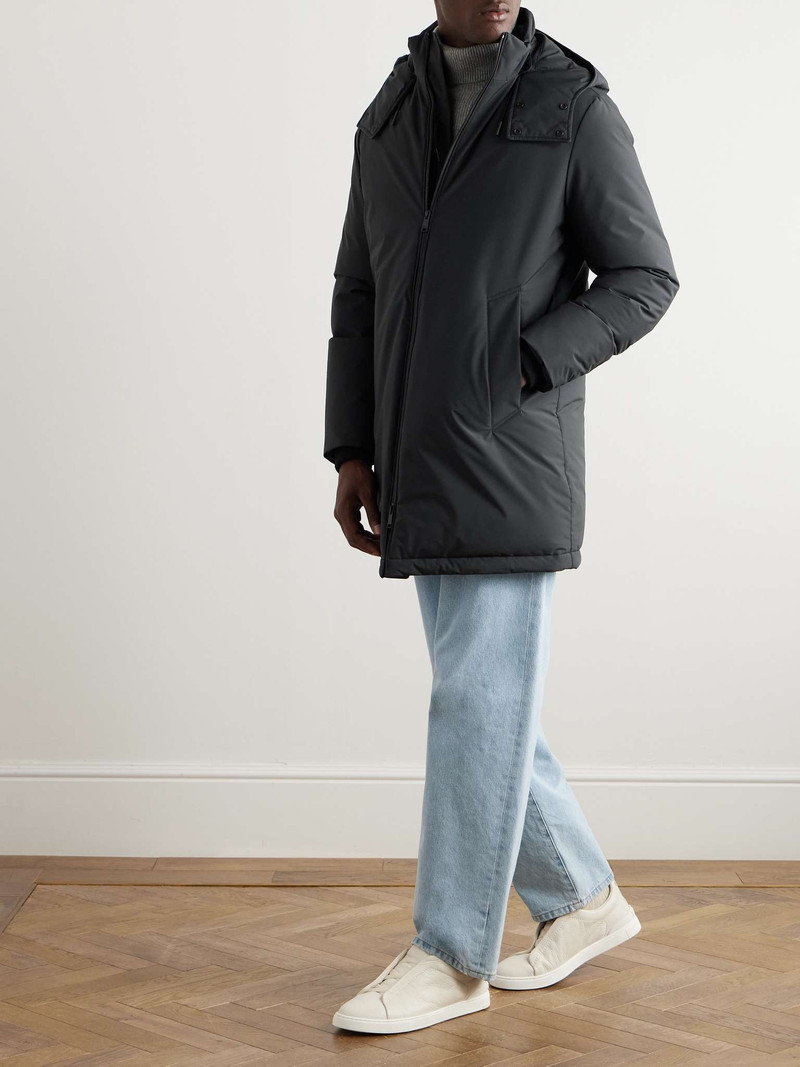ZEGNA Quilted Padded Shell Hooded Down Jacket outlook