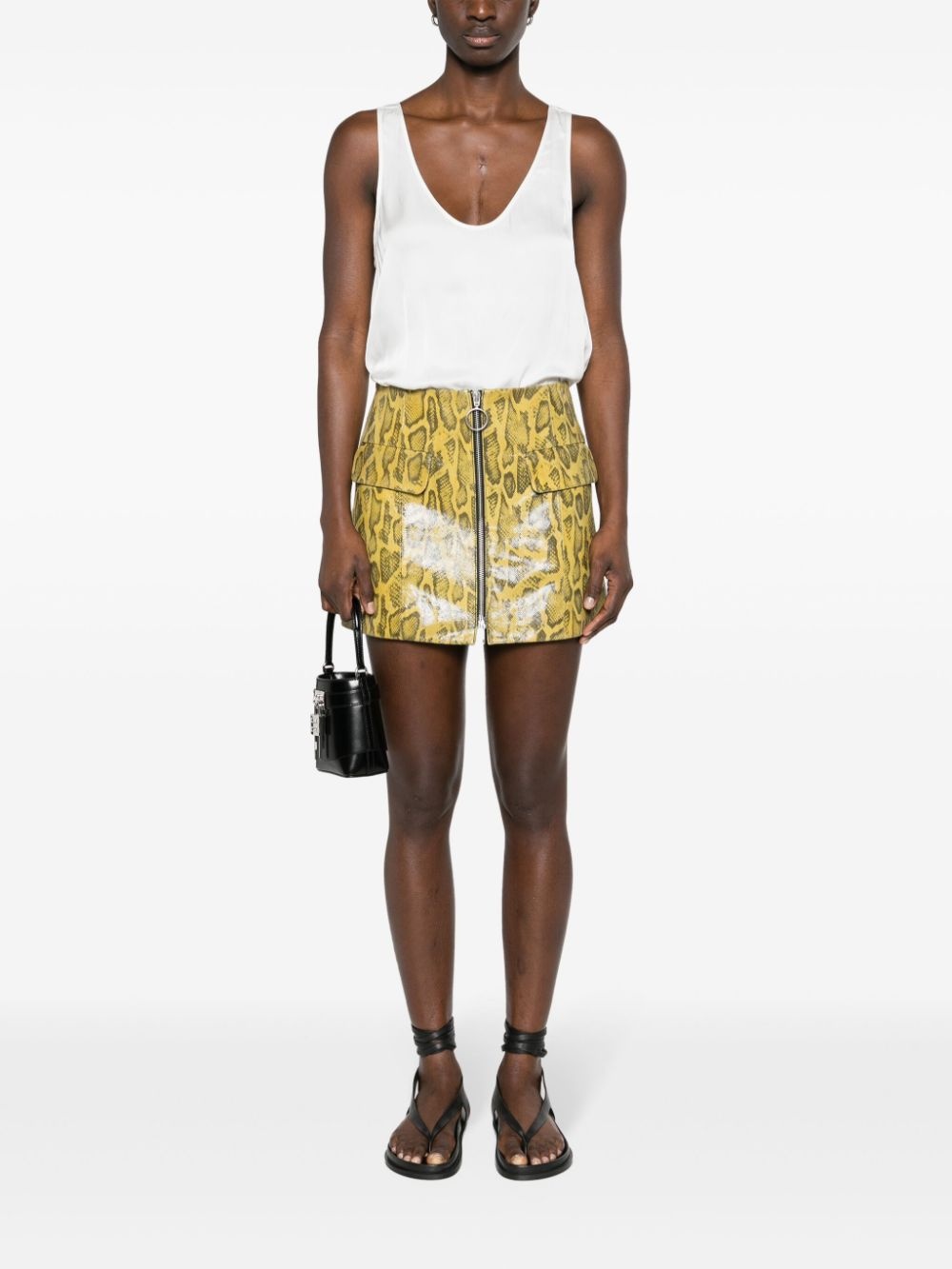 scoop-neck satin tank top - 2
