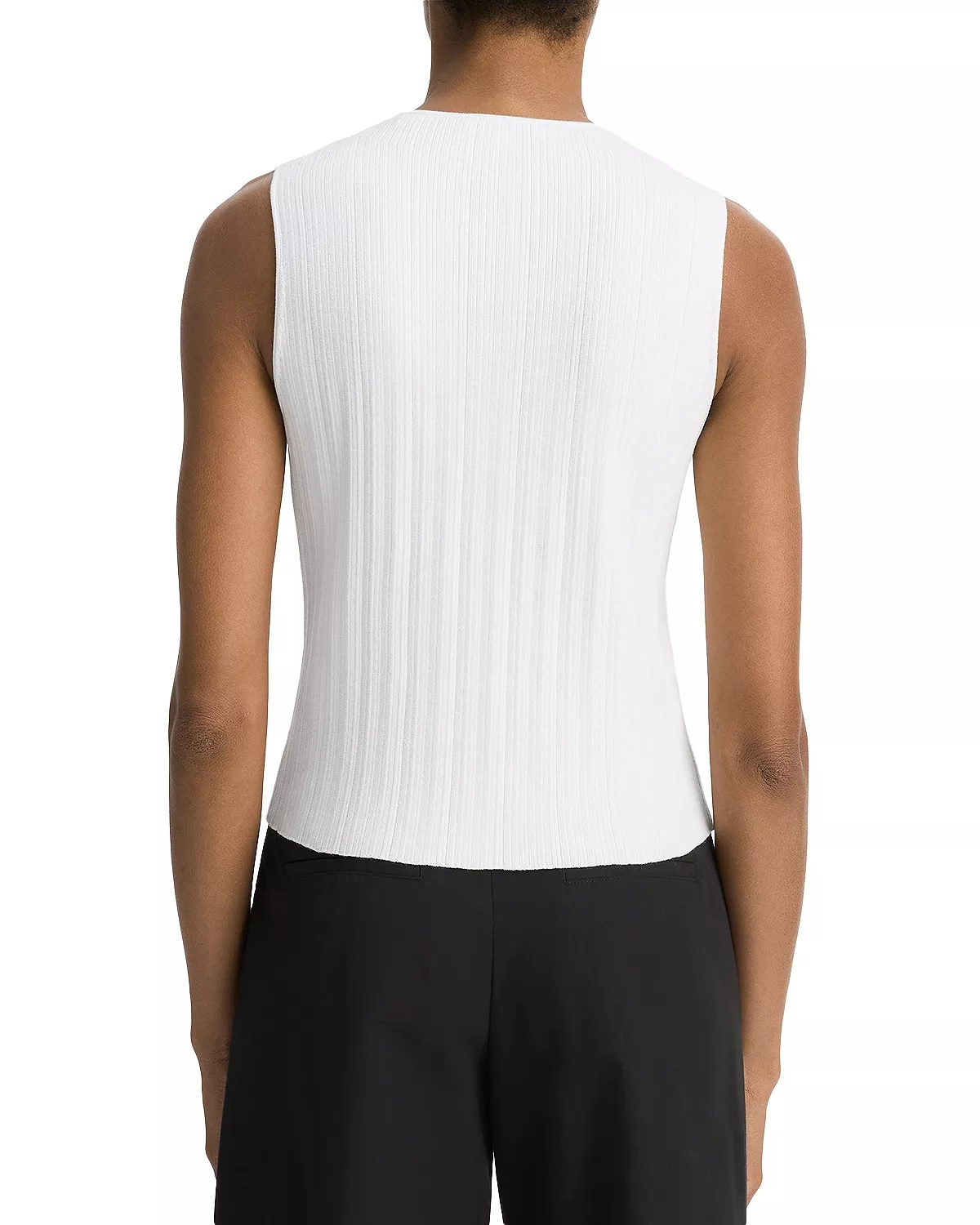 Sleeveless Button Up Sweater - 2