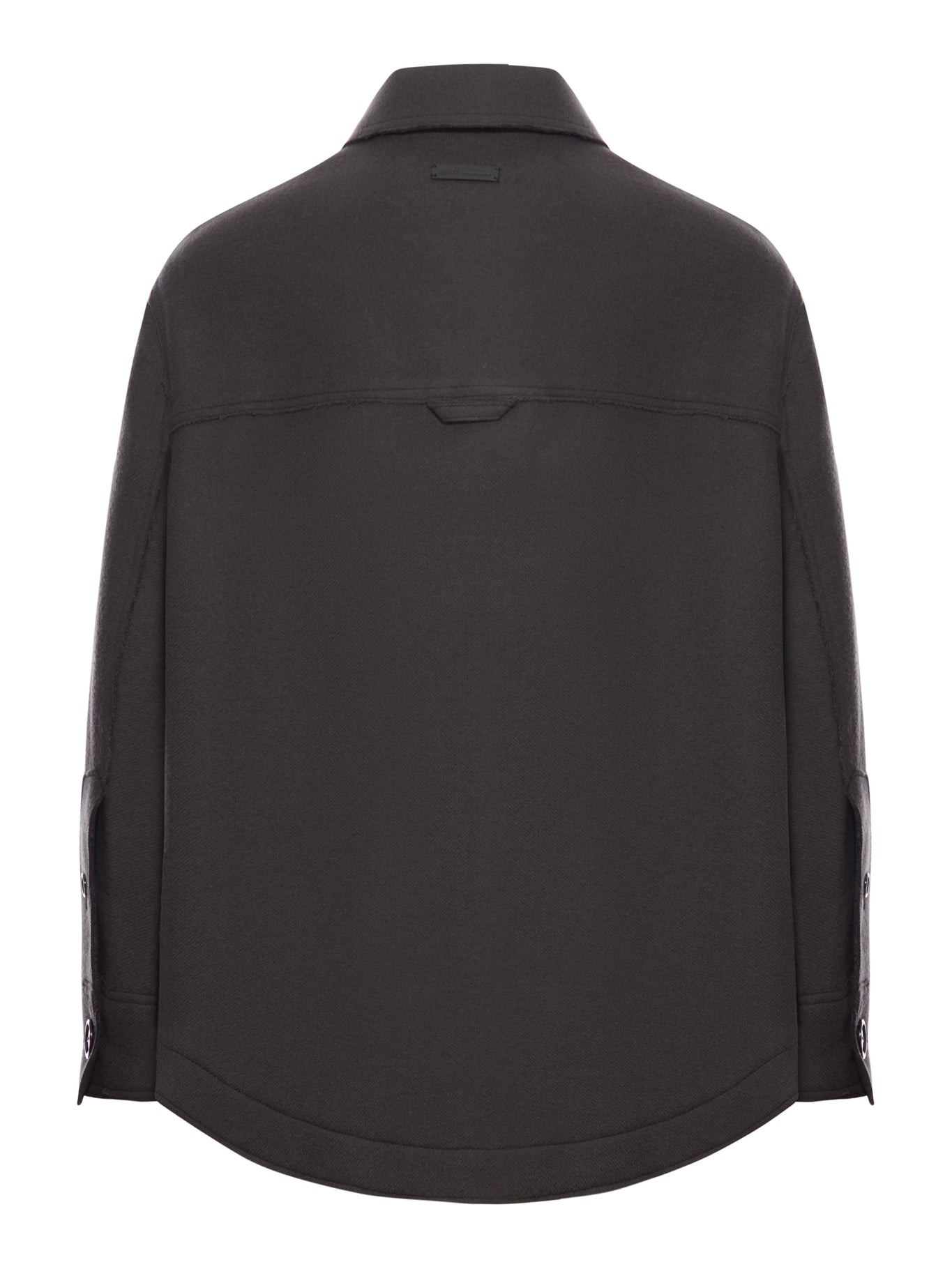 WOOL GABARDINE OVERSHIRT - 2