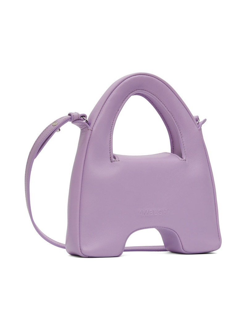Purple Padded 'A' Shoulder Bag 2