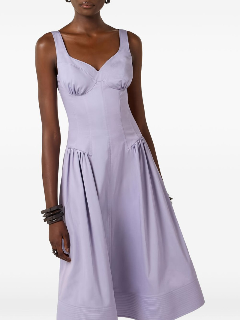 gathered midi dress 4