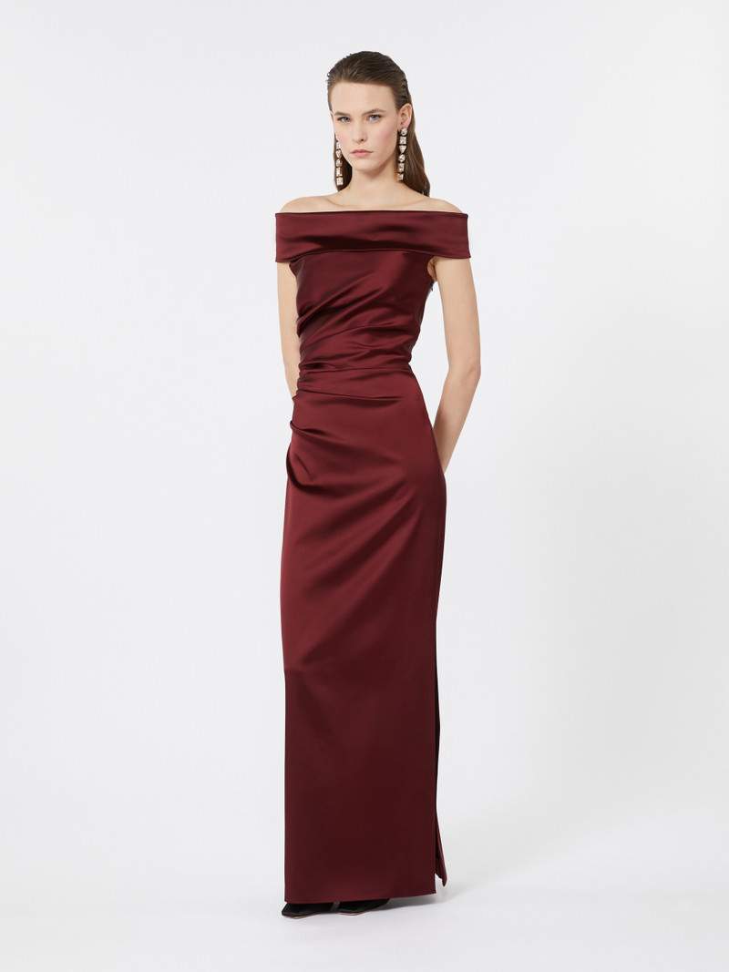 Max Mara OPACO Long stretch satin dress outlook