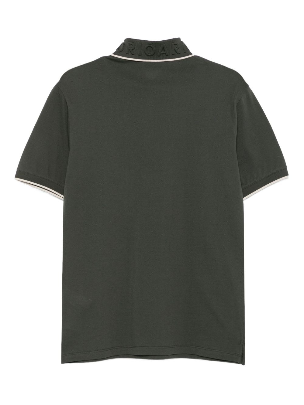 embossed-collar polo shirt - 2