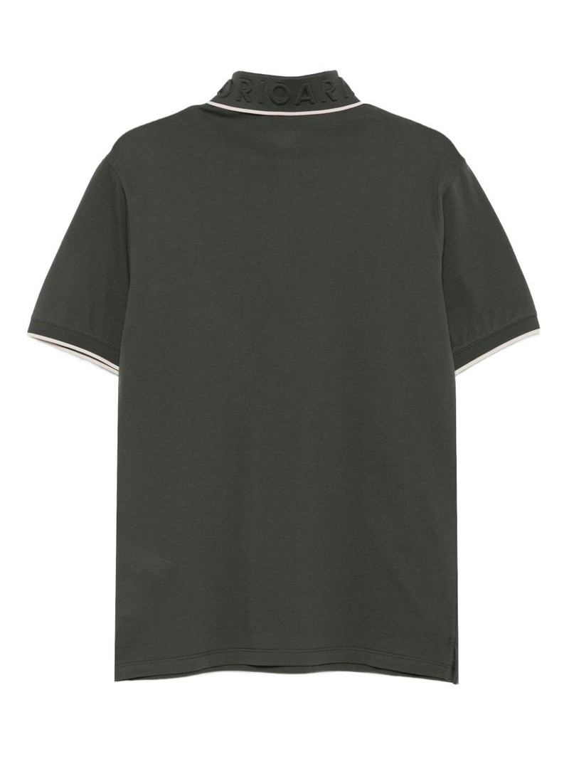 EMPORIO ARMANI embossed-collar polo shirt outlook