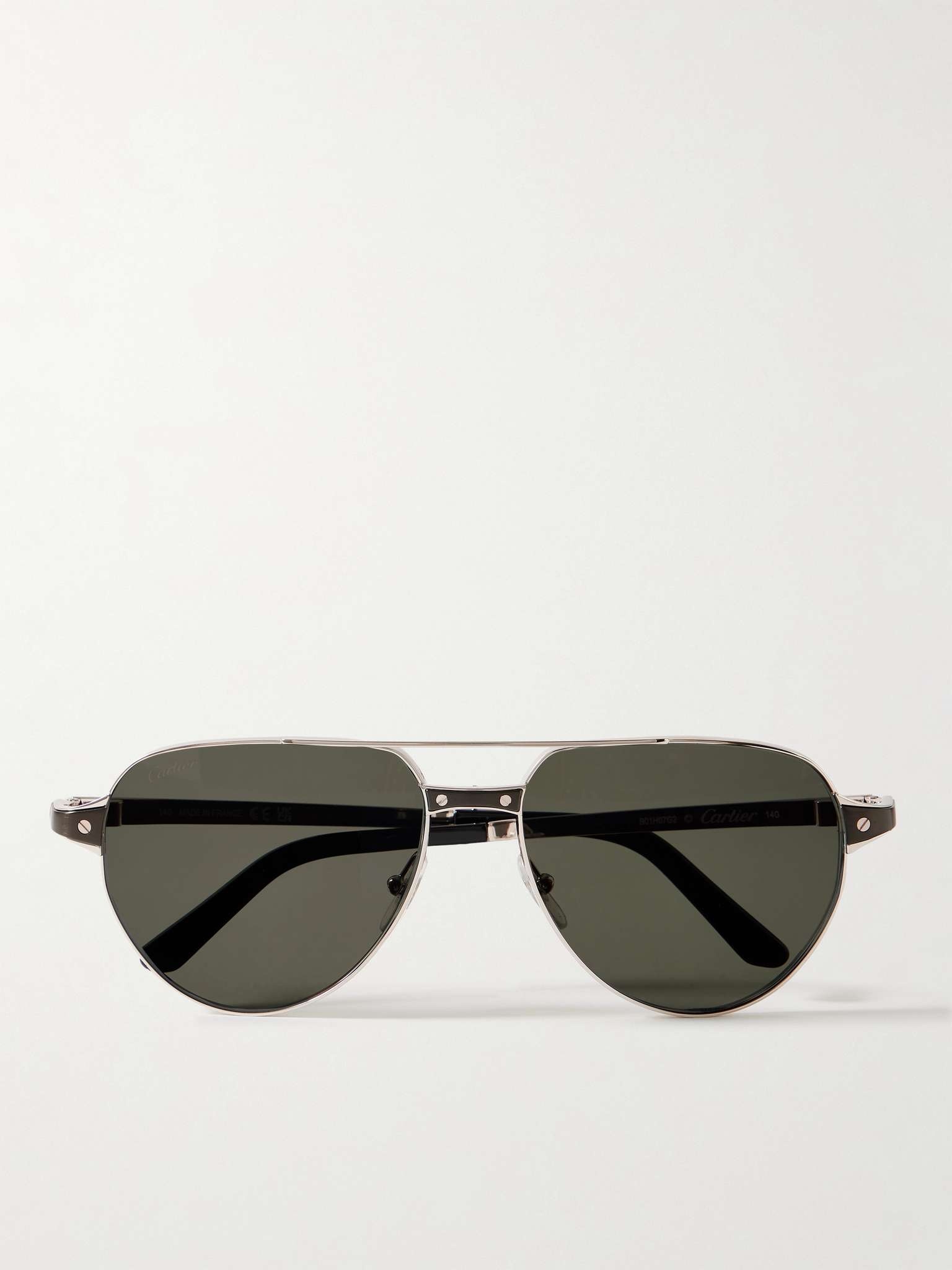 Aviator-Style Silver-Tone Sunglasses - 1